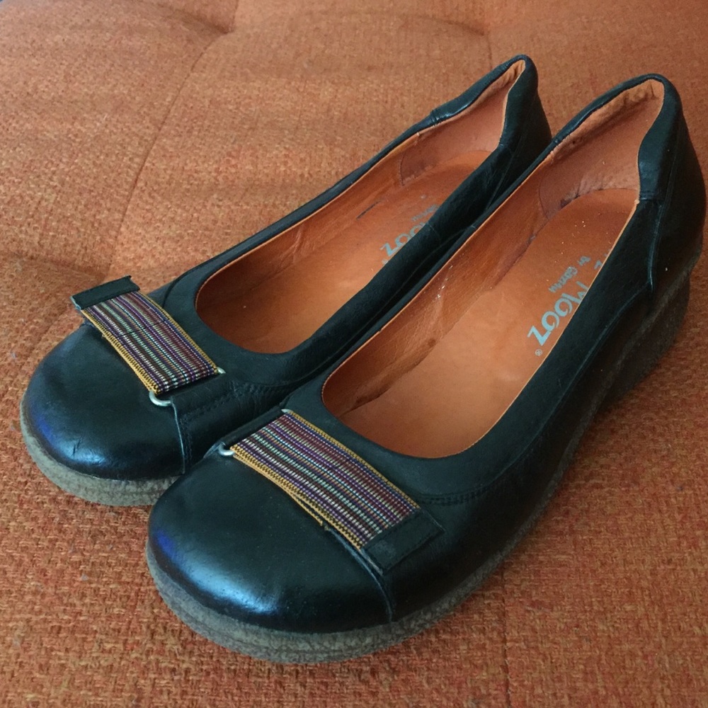 Miz Mooz black wedge shoes size 10 40 Comfy cute!